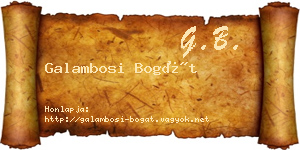 Galambosi Bogát névjegykártya